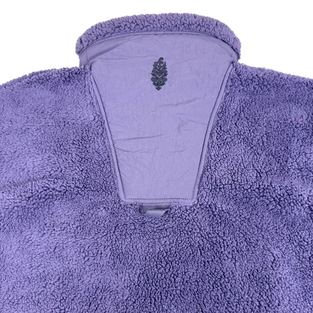 Free People Movement Scout It Out Fleece Sherpa Vest Purple Womens Large - Picture 8 of 9